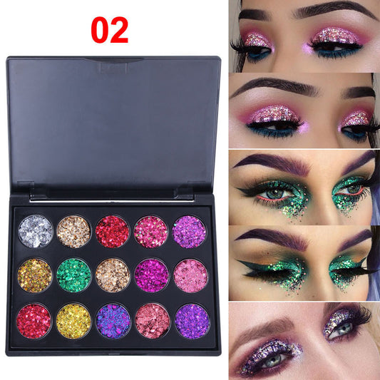 15 Colors Diamond Sequin Eyeshadow Palette