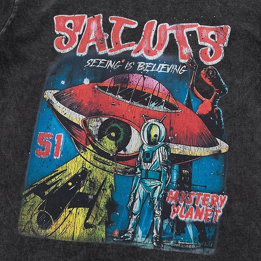 Playful Cartoon Printed T-Shirt for Men and Women