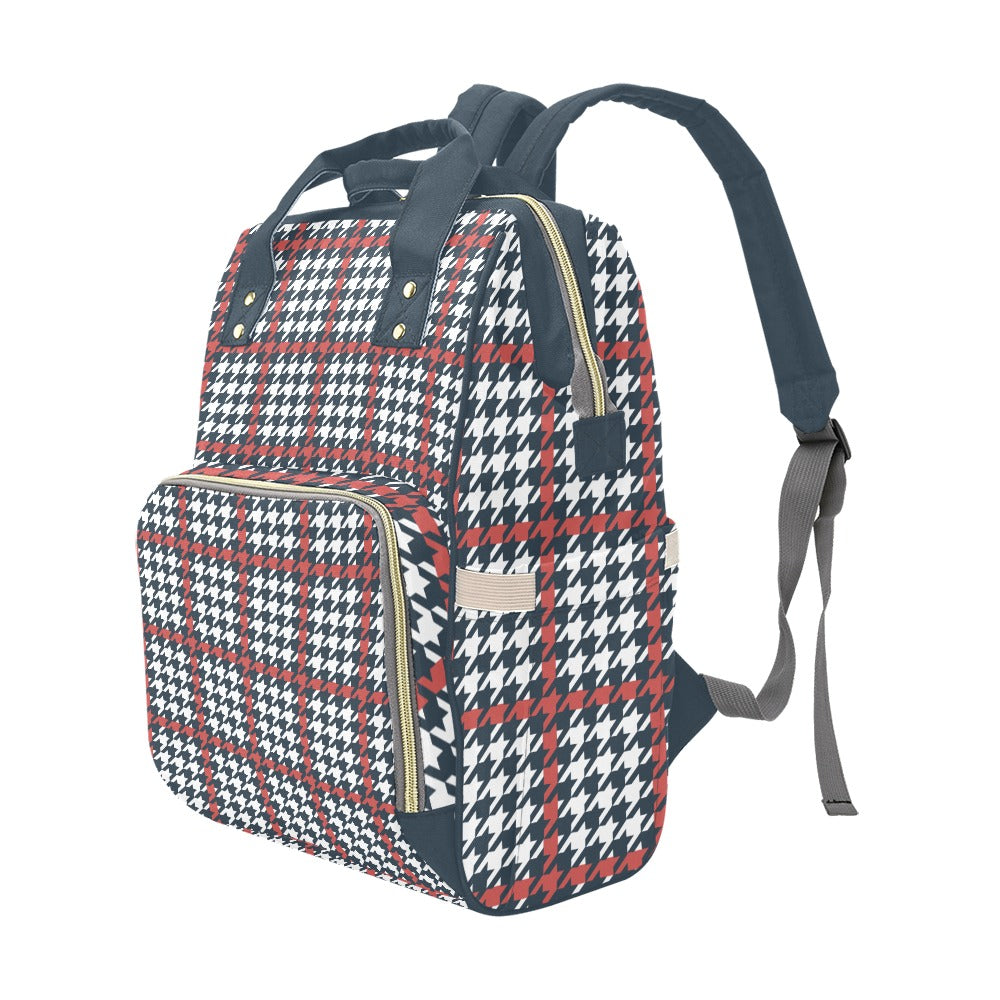 Plaid Pattern Multi-Function Backpack