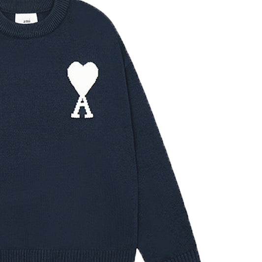 Big Heart Jacquard Knitted Sweater