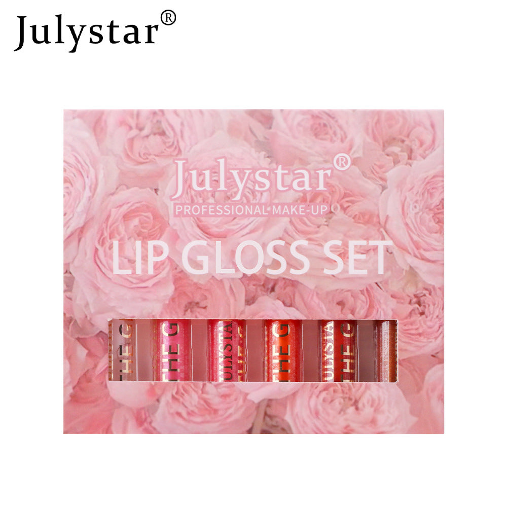 Six Pack Colorful Moisturizing Lip Gloss Set