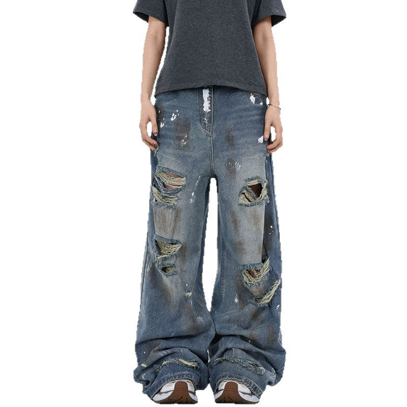 Personalized Graffiti Ripped Jeans