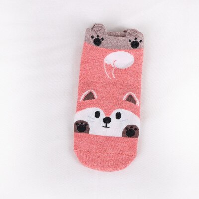 Kawaii Cartoon Cat & Dog Women’s Short Socks
