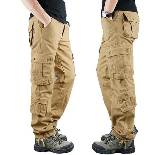 Men's Multi-Pocket Outdoor Work Pants - Sturdy Cotton Casuals