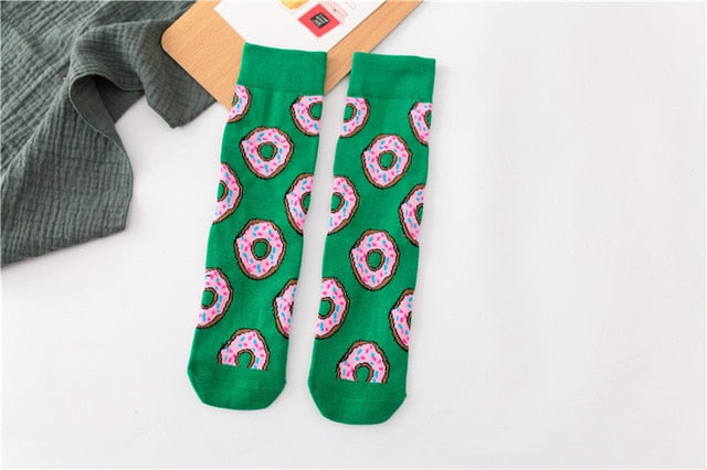 Cute Cartoon Food Socks - Banana, Avocado & More