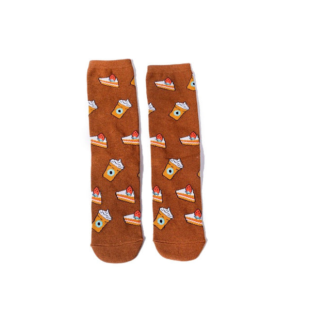 Cute Cartoon Food Socks - Banana, Avocado & More