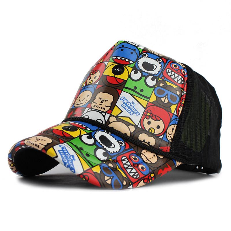 Vintage Style Unisex Trucker Snapback Hat - Harajuku Fashion