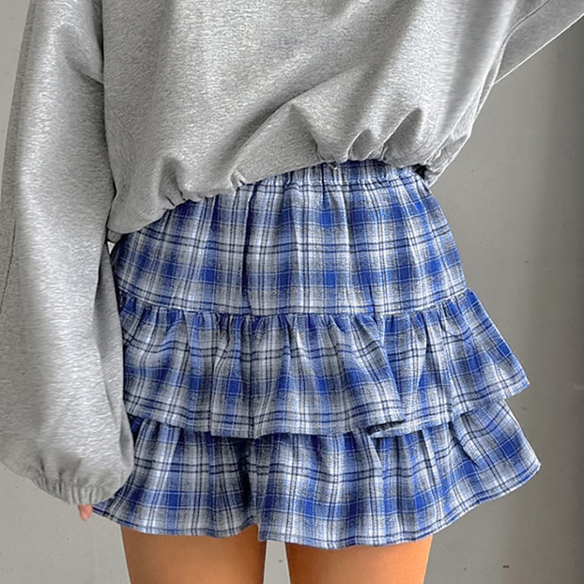 Playful Ruffle Edge Half Skirt - Harajuku Style