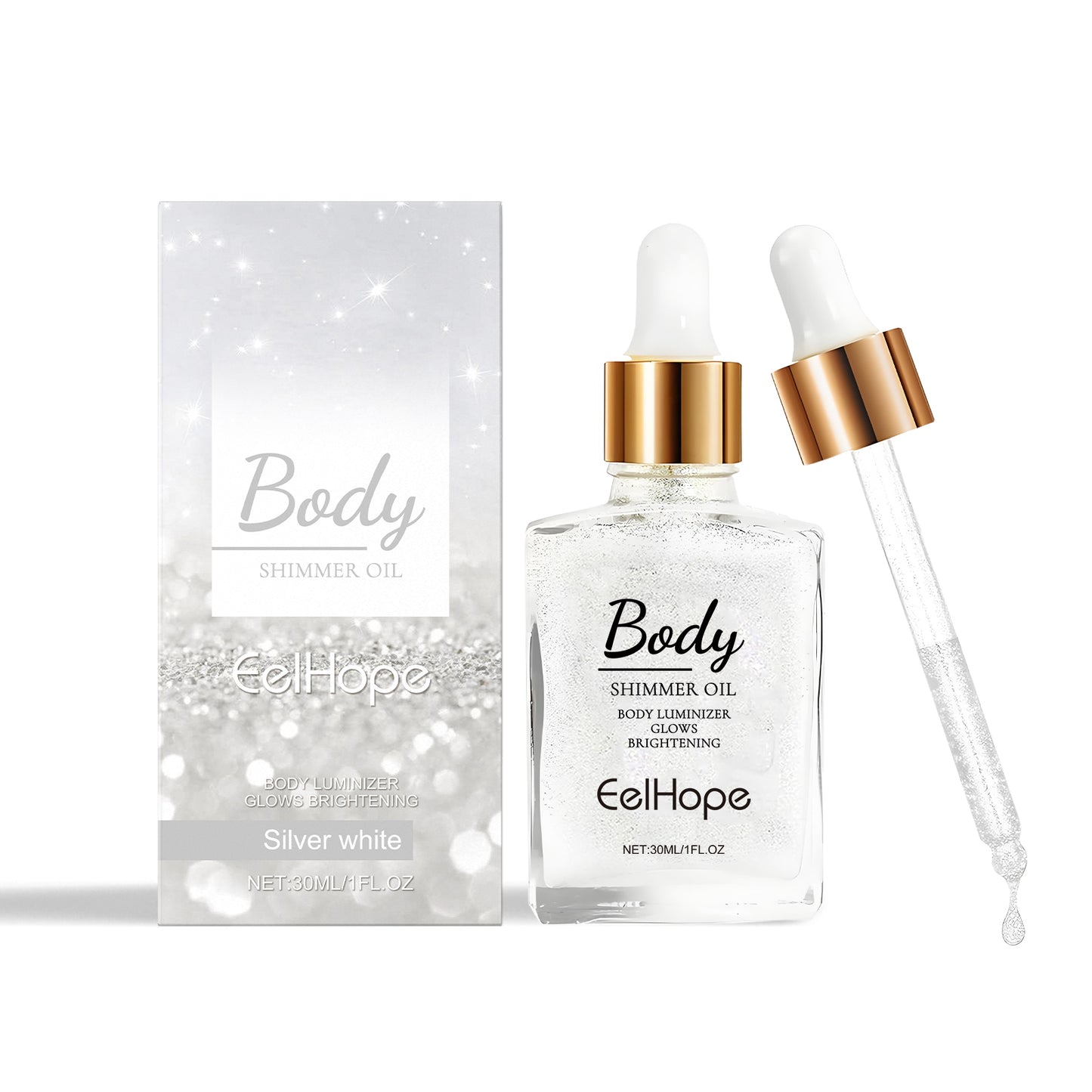 Harajuku Body Glitter Oil - Shimmering Highlighter Moisturizer