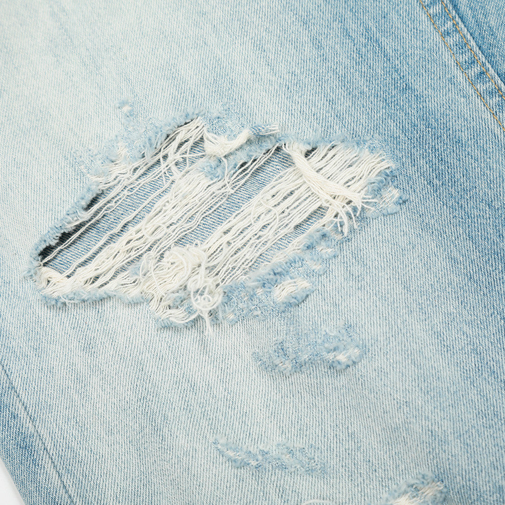 Washed Gradient Denim Dad Jeans - Harajuku Street Style