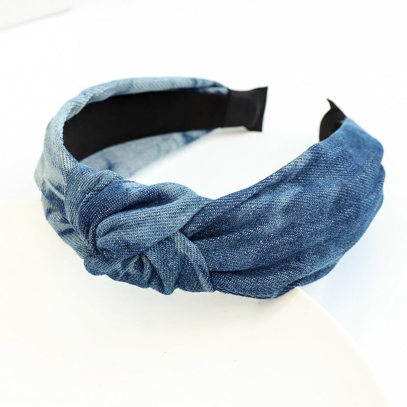Denim Knot Hair Hoop for Girls