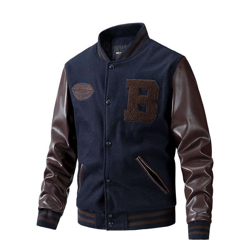 Men's Harajuku Style Cotton Baseball Jacket