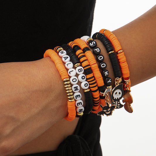 Gothic Pumpkin Charm Bracelet - Harajuku Style