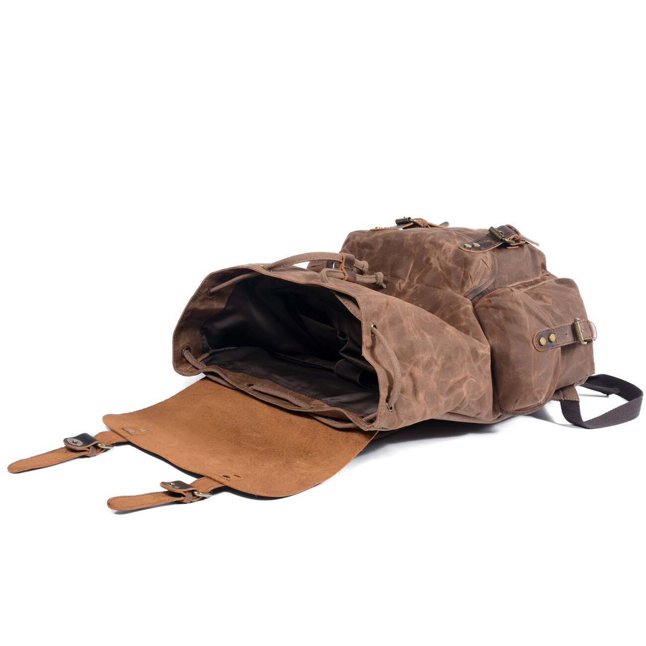 Men's Oil Wax Canvas Retro Backpack