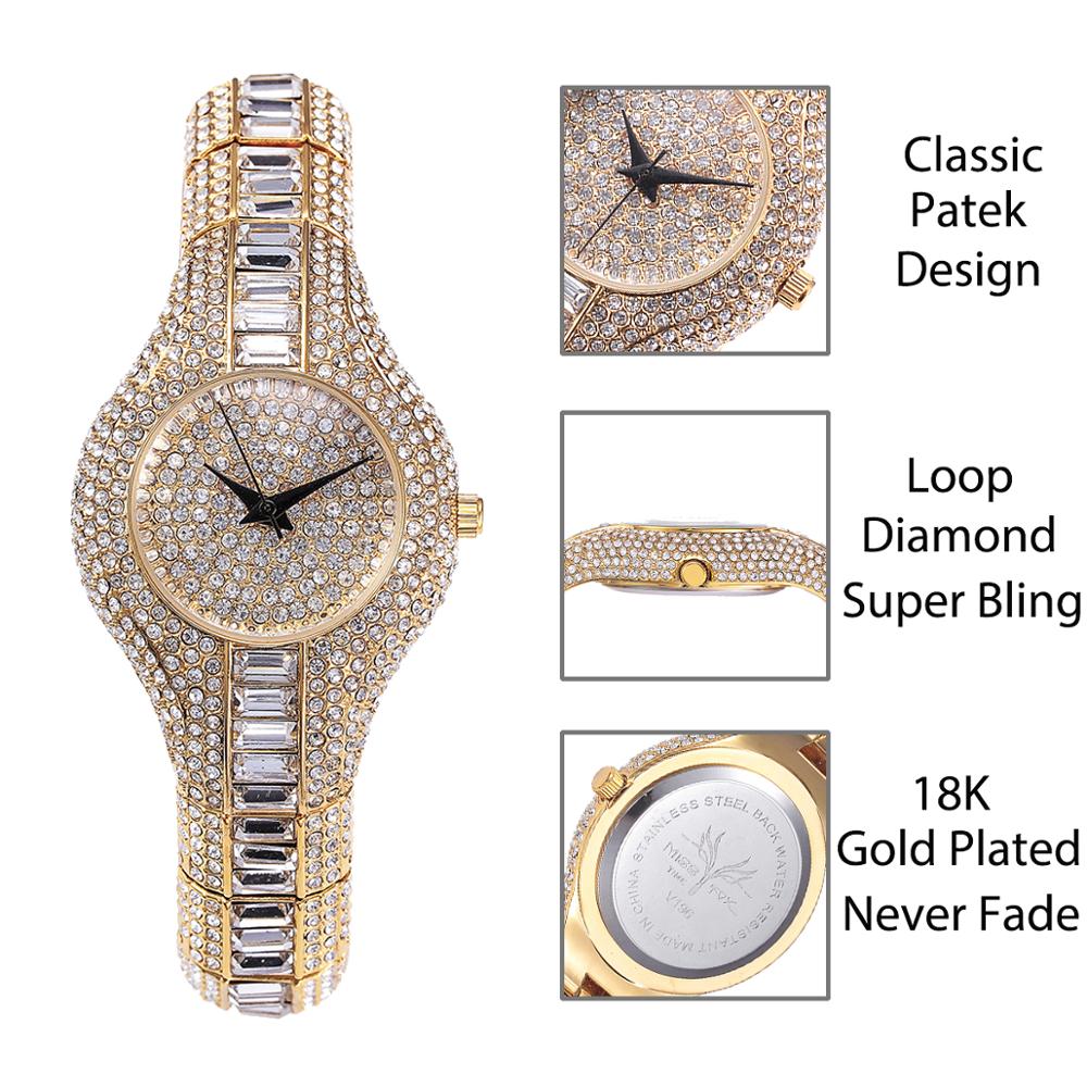 30mm Luxury Rhinestone Women's Watch - Shockproof & Waterproof