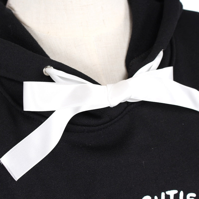 Harajuku Pentagram Print Velvet Hoodie - Gothic Streetwear
