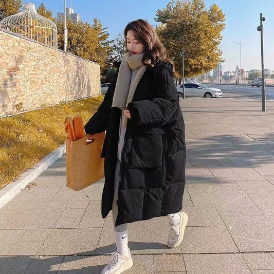 Chic Milk Yellow Down Cotton Jacket for Women
