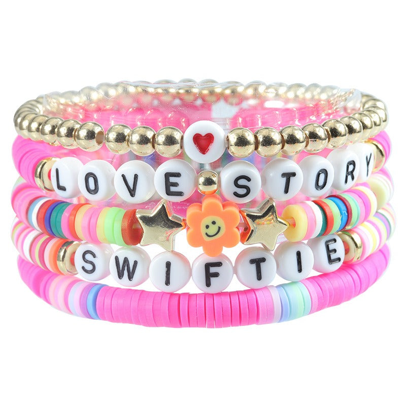 Colorful Harajuku Style Beaded Bracelet Set