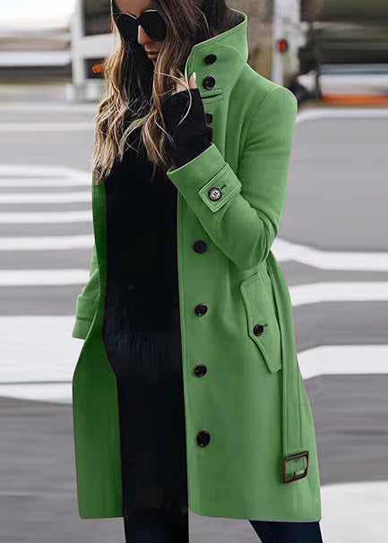 Harajuku Style Woolen Multi-Button Coat