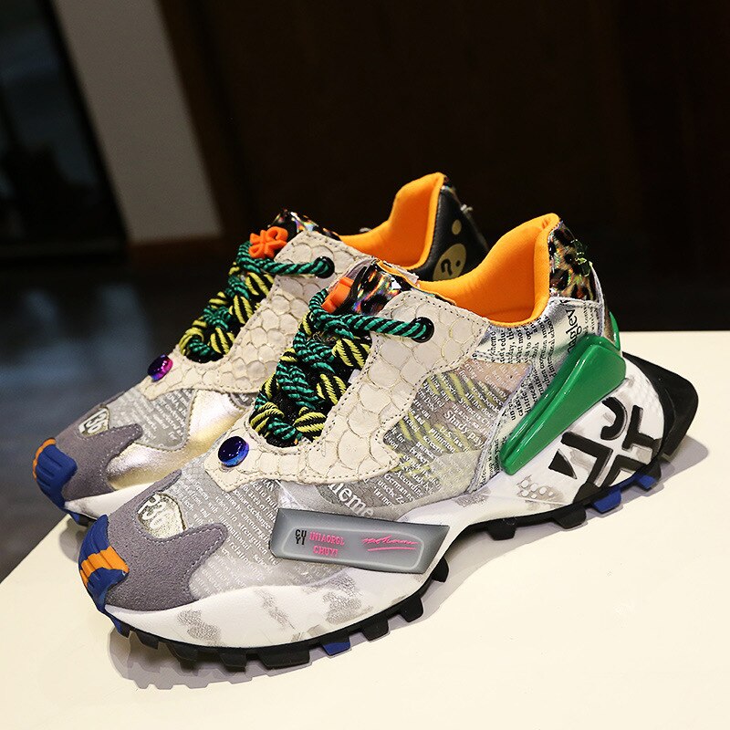 Harajuku Style Women's Thick Soled Casual Sneakers