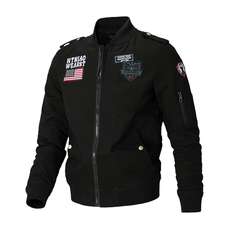 Men's Casual Slim Fit Bomber Jacket - Harajuku Style