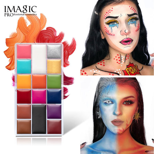 16 Color Waterproof Body Painting Palette for Harajuku Style