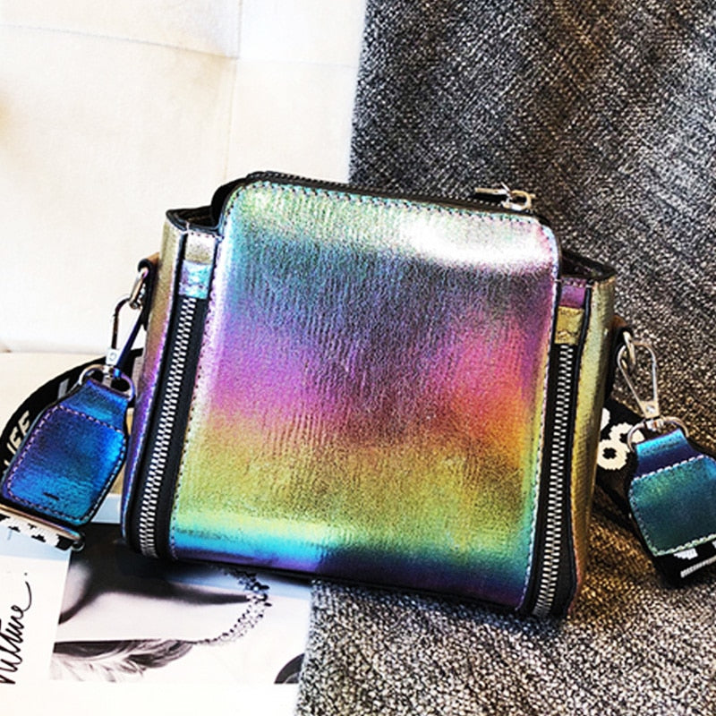Harajuku Style Women’s Letter Crossbody Bucket Bag