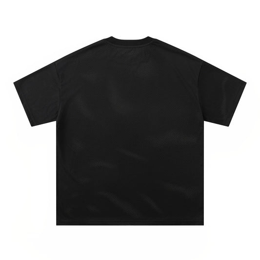 Streetwear Hip Hop Dark Street Cross Mesh T-Shirt