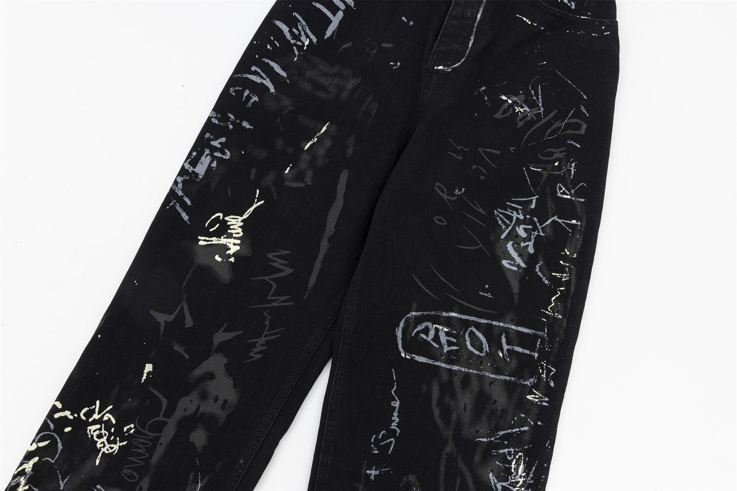 Harajuku Style Wide Leg Denim Jeans for Women