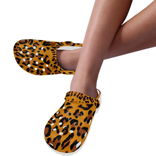 Traditional Leopard Print Adults Clogs