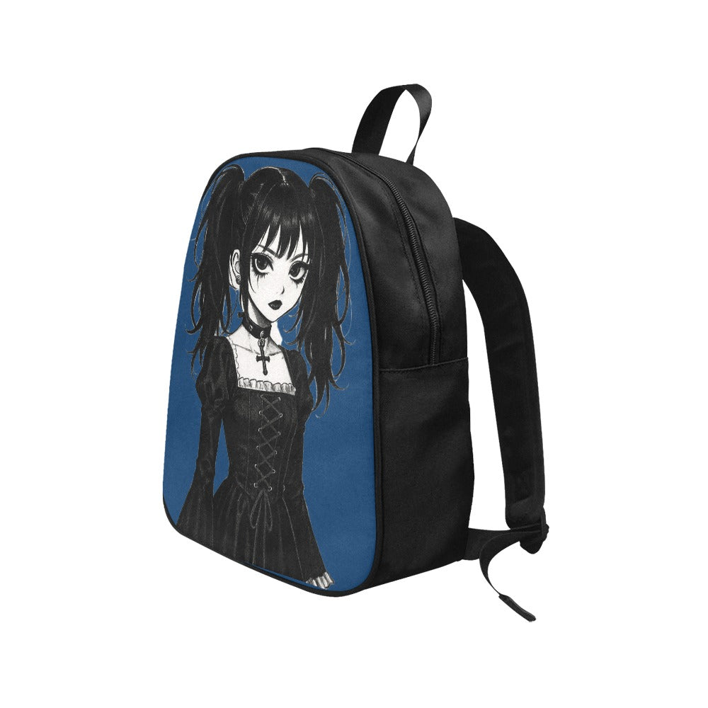 Emo Goth Harajuku Girl Canvas Backpack