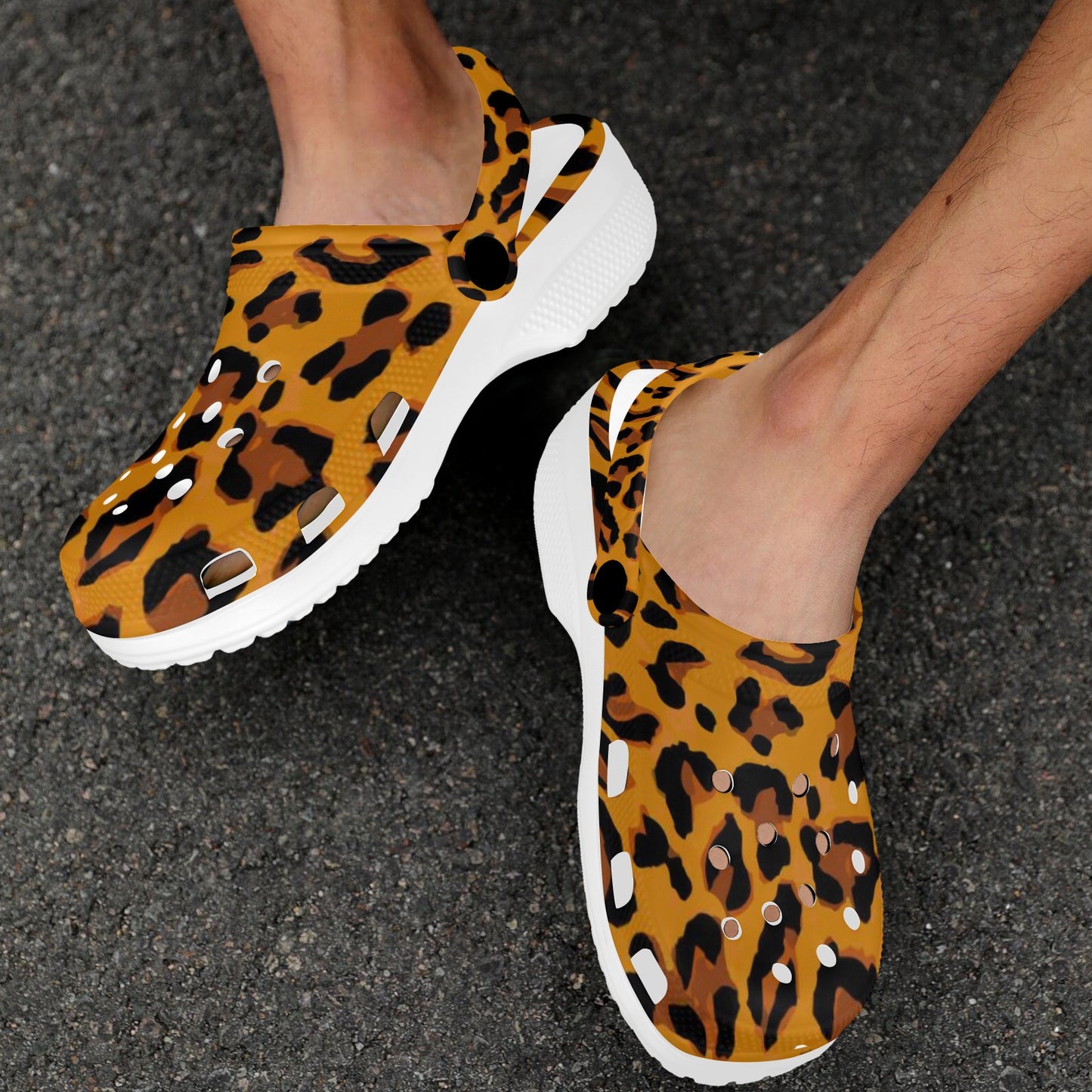 Traditional Leopard Print Adults Clogs