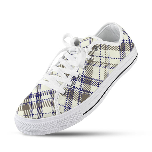 Collegiate Plaid Low Top Women's Shoes