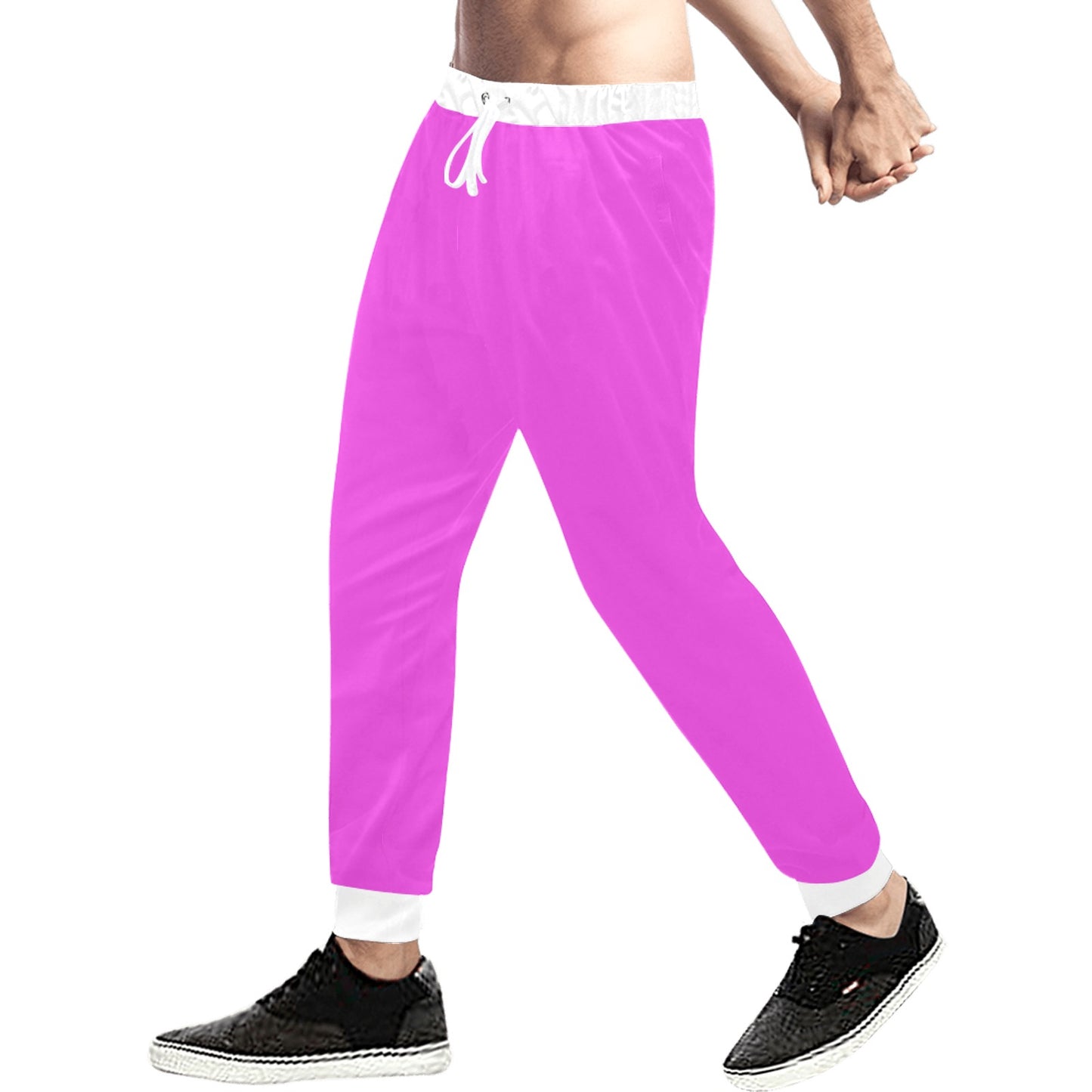 Highlighter Purple Casual Baggy Slacks Joggers