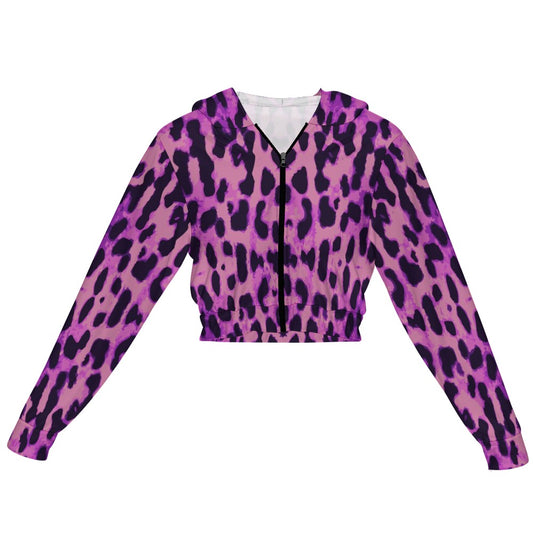 Purple Camo Women's Chiffon Cropped Jacket