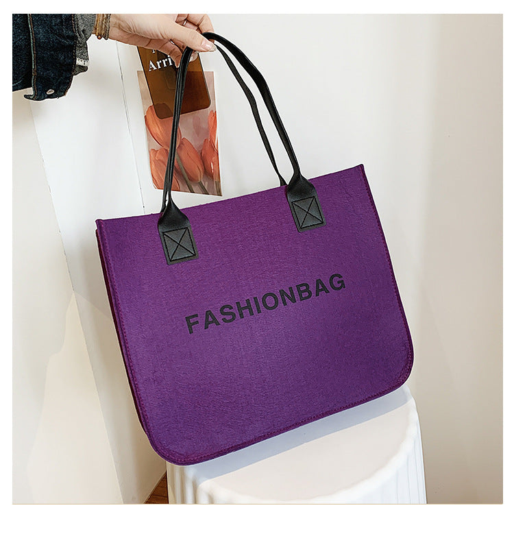Harajuku Style Large Capacity Tote Bag - Klein Blue