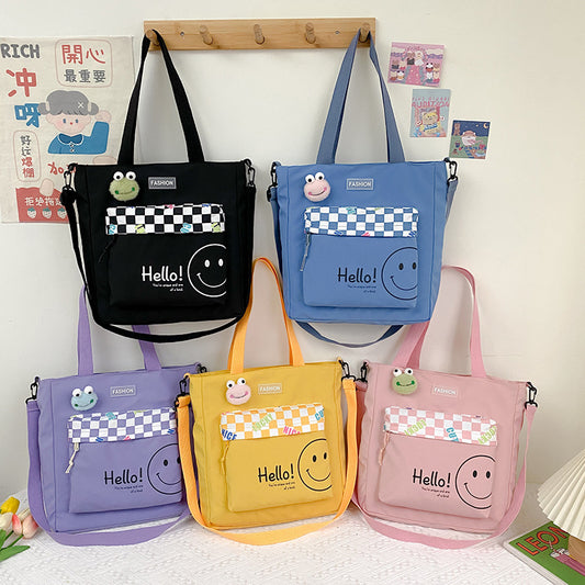 Korean Cartoon Large-Capacity Canvas Shoulder Bag