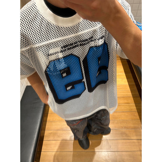 Hollow Mesh Retro Ball Suit - Summer Casual Top