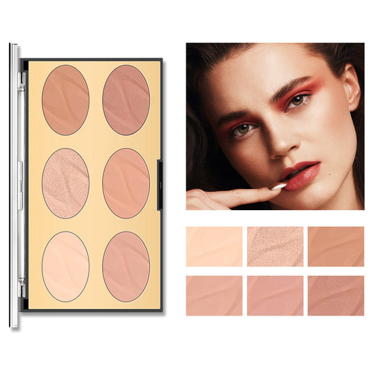 Matte Multi-Function Six Color Nose Shadow Powder - Harajuku Style