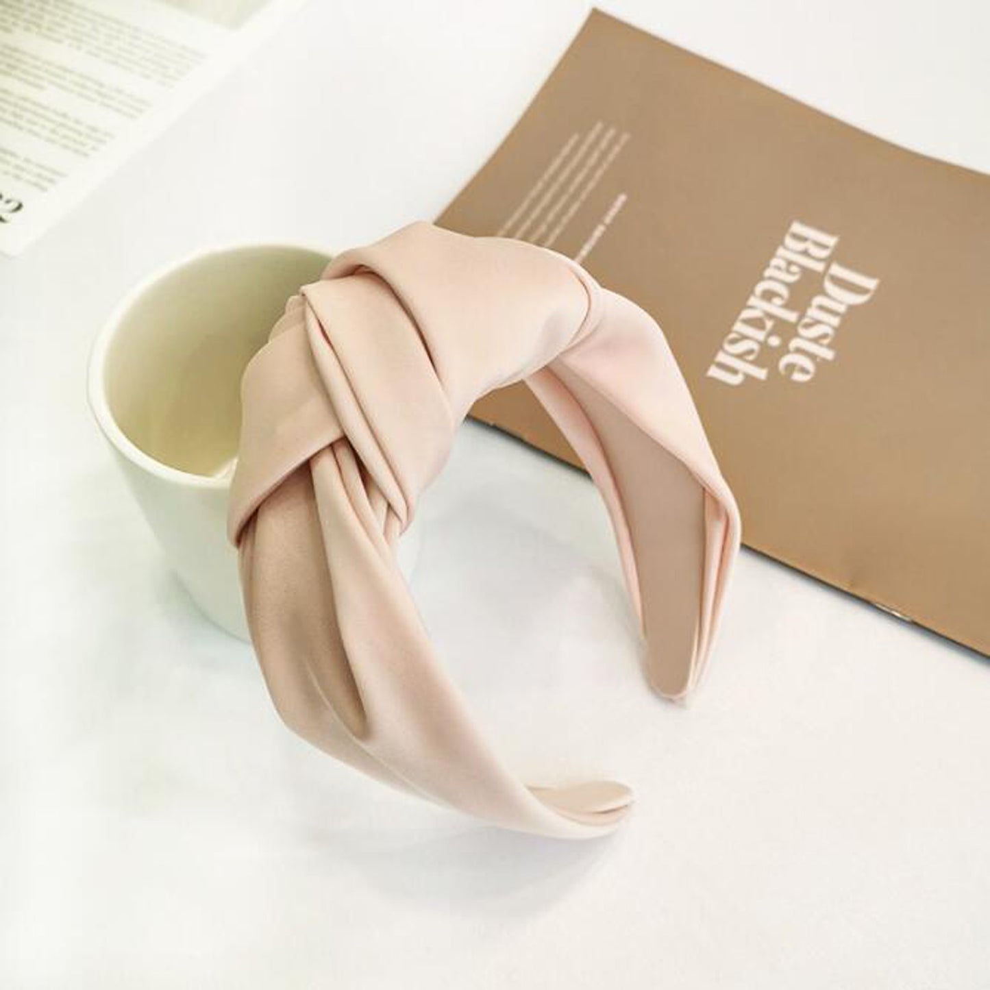 Wide Solid Color Hairband for Women