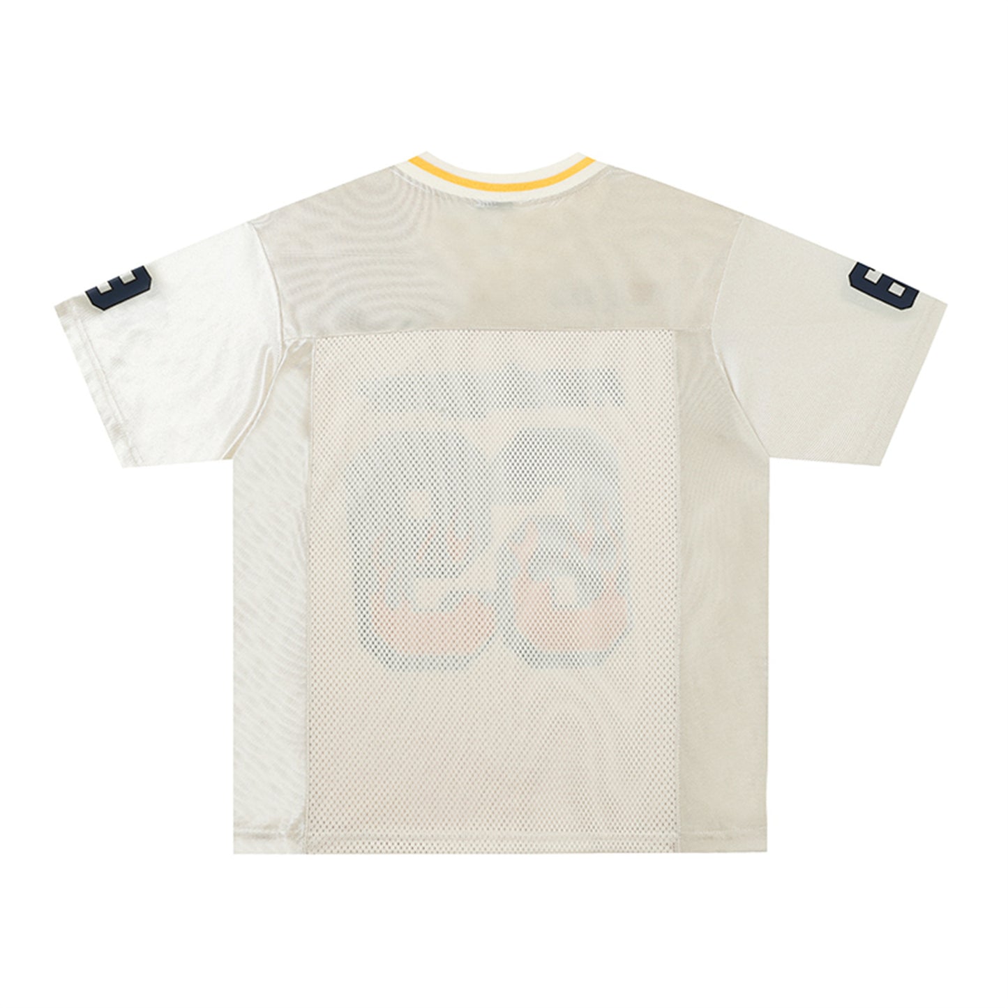 Spliced Mesh Breathable V-Neck T-Shirt