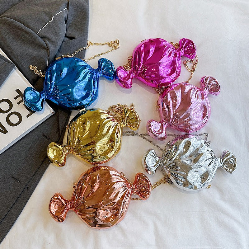 Harajuku Style Candy Acrylic Round Crossbody Bag