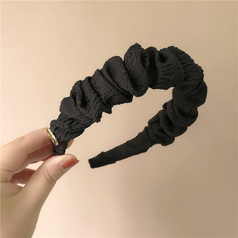 Satin Pleated Headband - Korean Style