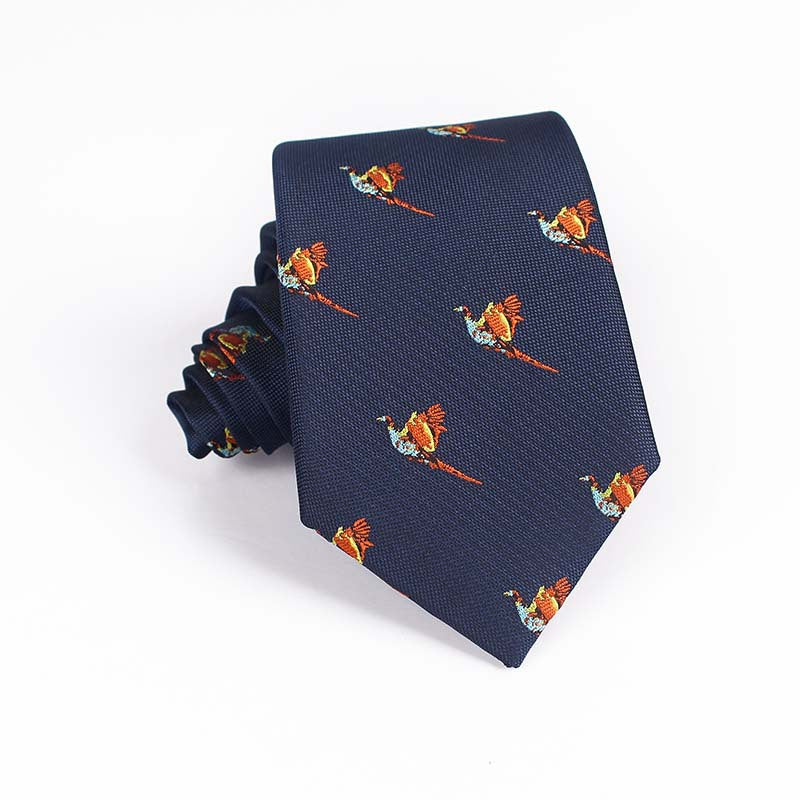 Yarn Dyed Jacquard Bird Multi Color Bow Tie