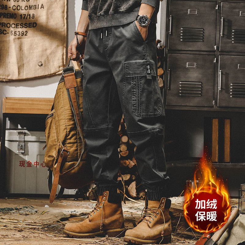 Harajuku Style Retro Heavyweight Work Pants for Men