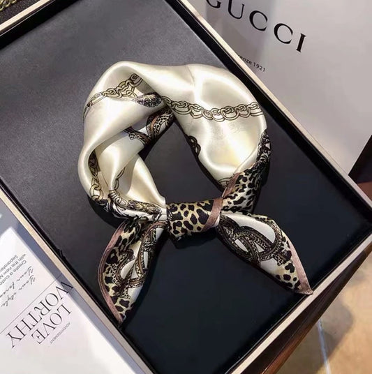 Harajuku Style Silk Scarf - Versatile Autumn Neckband & Headband