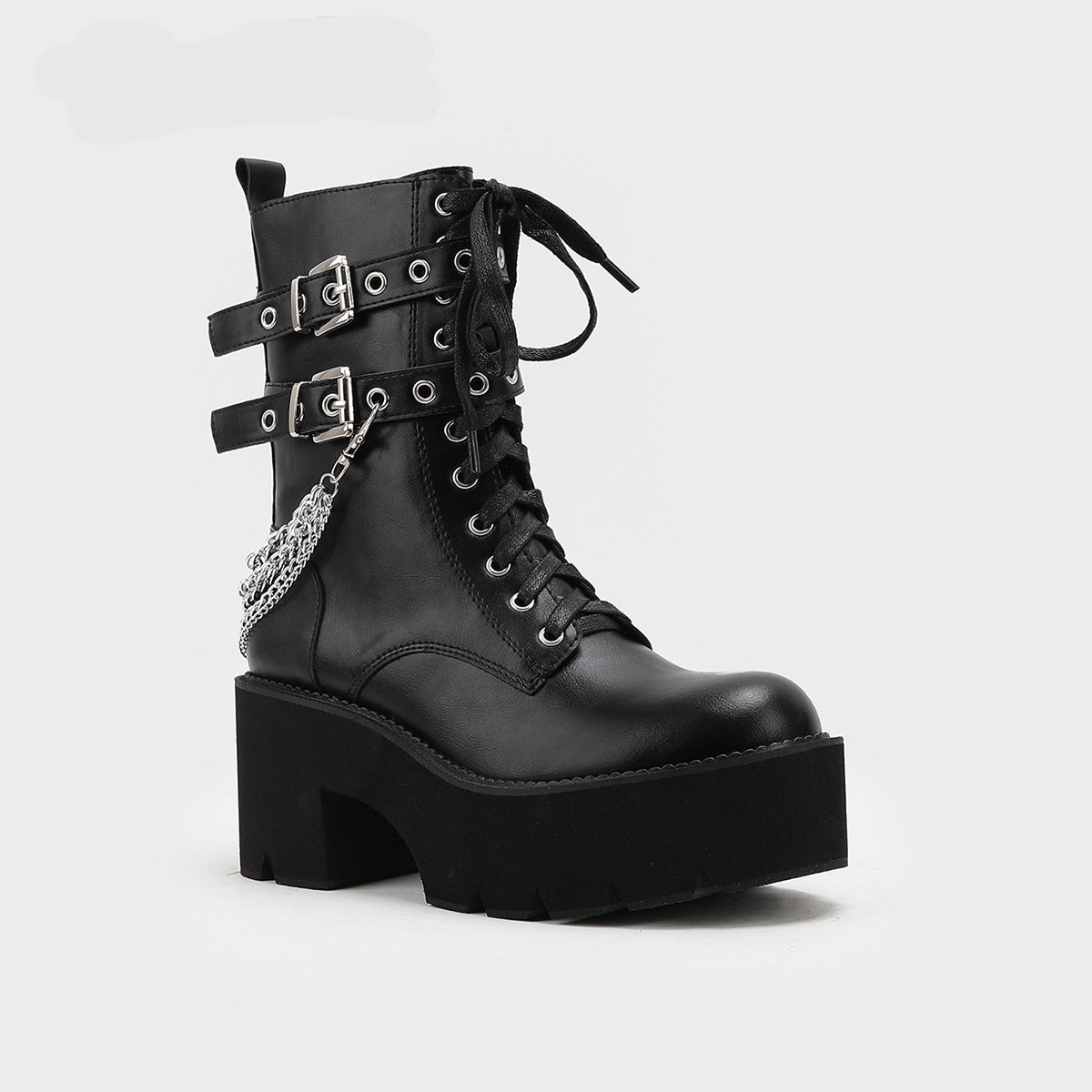 Harajuku Style Thick Heel Muffin Boots