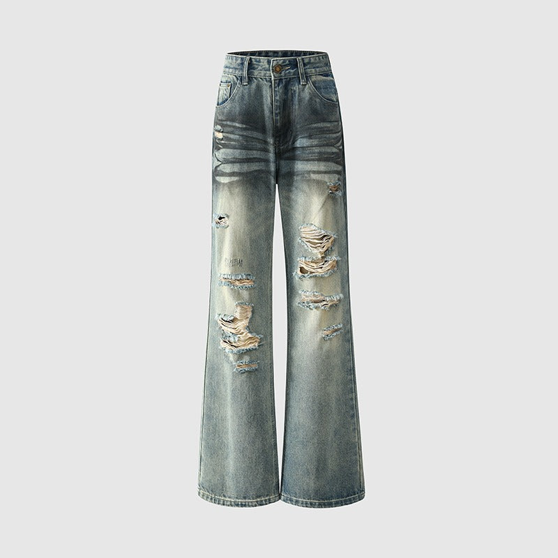 Harajuku Retro Ripped Loose Fit Jeans for Men