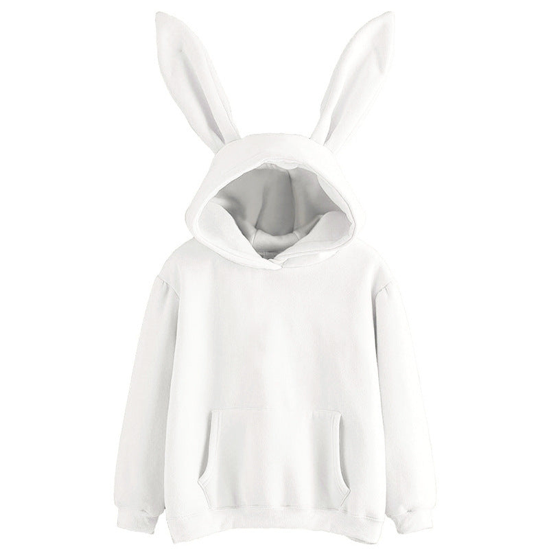Women's Harajuku Hooded Rabbit Sweatshirt - Playful Casual Style