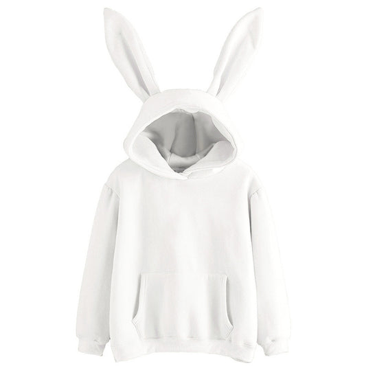 Women's Harajuku Hooded Rabbit Sweatshirt - Playful Casual Style